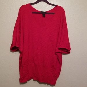 Lane Bryant Red Sweater Short Sleeve 26/28